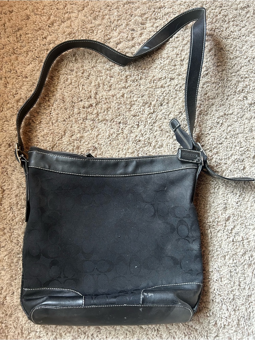 Coach Black Signature Crossbody Shoulder Bag